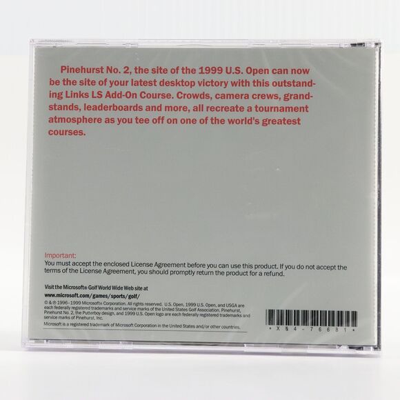 U.S. Open at Pinehurst NO.2 Links LS Add On Courses PC Game CD-ROM NEW SEALED - Picture 2 of 6